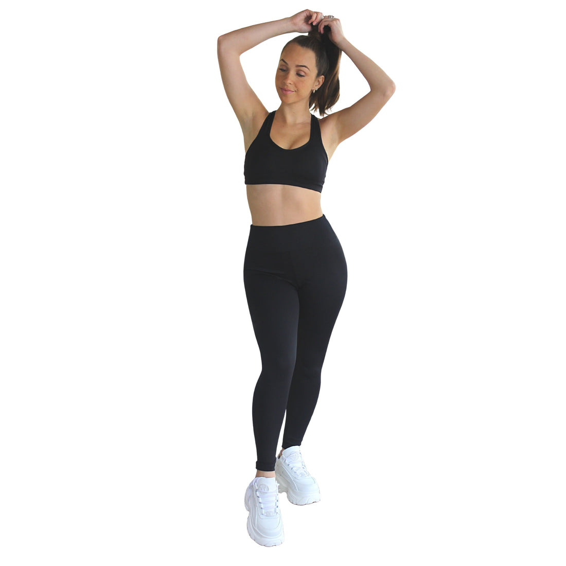 Ananda Racerback Sports Bra - Black