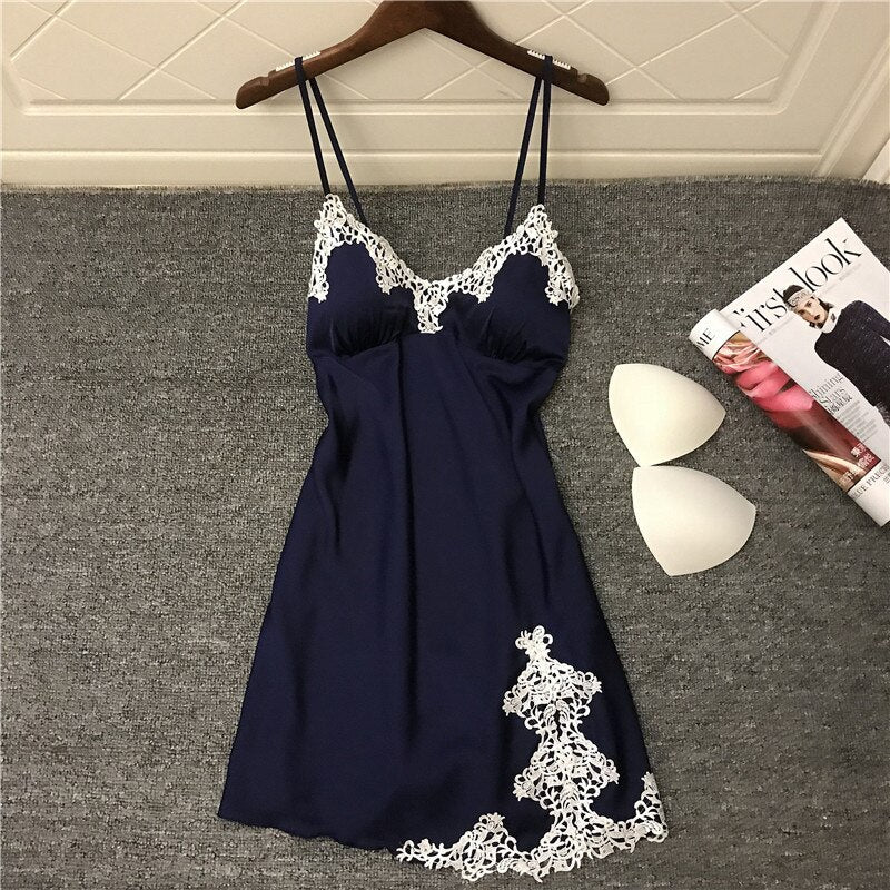 2019 Backless Sexy Strap Ladies Nightdress