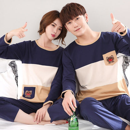 2019 Home Couple Pajamas Autumn Long Sleeve