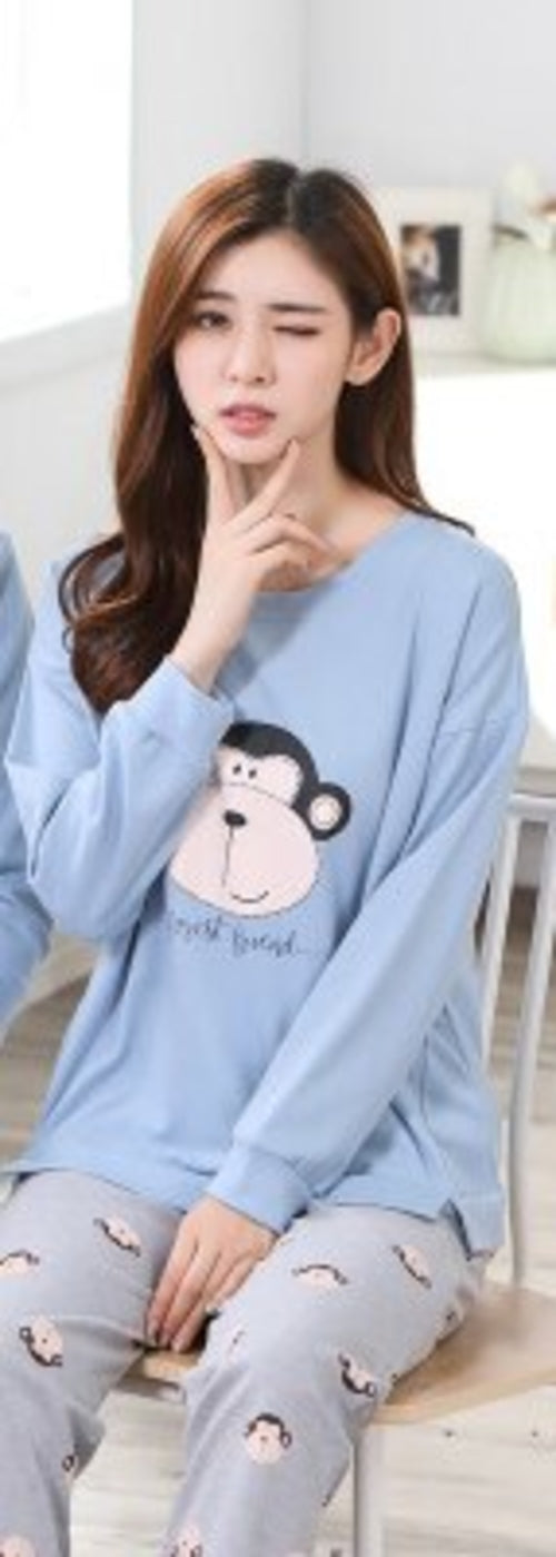 2019 Home Couple Pajamas Autumn Long Sleeve