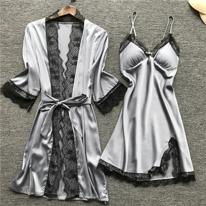 Summer 2025 Women Pajama Sets 4 Pcs Sexy