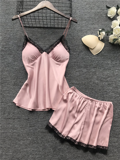 Summer 2025 Women Pajama Sets 4 Pcs Sexy