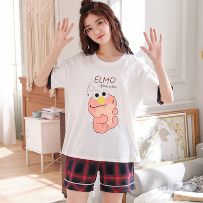 Summer Couple Pajamas Cartoon Print Cute