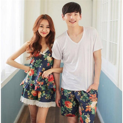 Summer Couple Pajamas Two Piece 2019 New