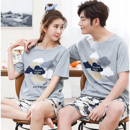 Summer Couple Pajamas Two Piece 2019 New