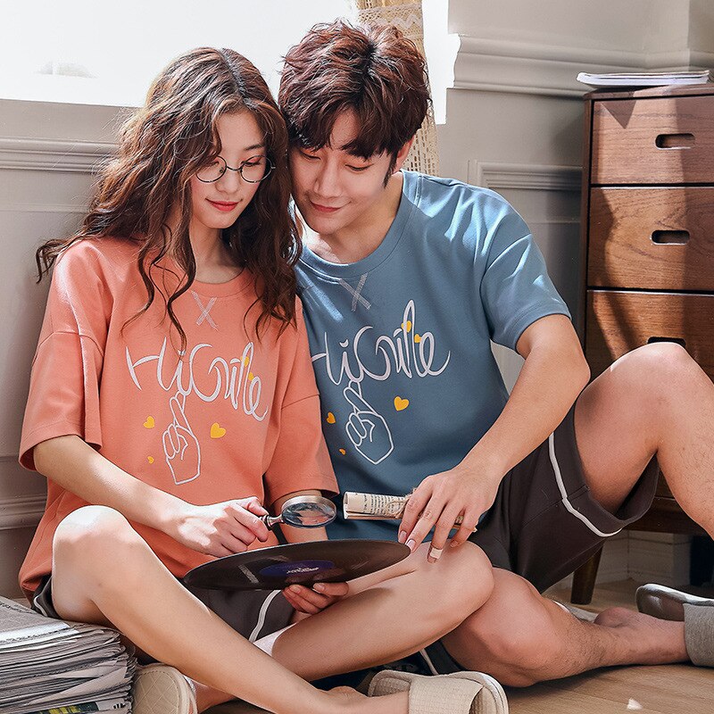 Summer Home Couple Pajamas 2019 Korean