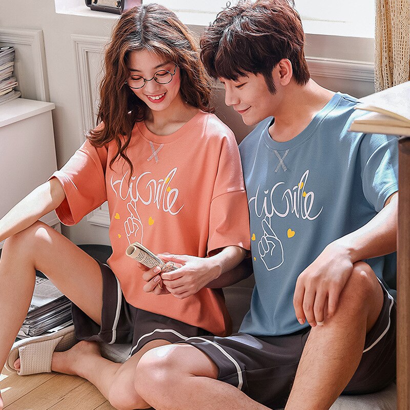 Summer Home Couple Pajamas 2019 Korean