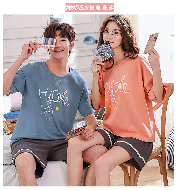 Summer Home Couple Pajamas 2019 Korean