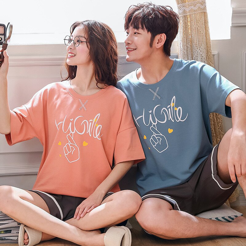 Summer Home Couple Pajamas 2019 Korean