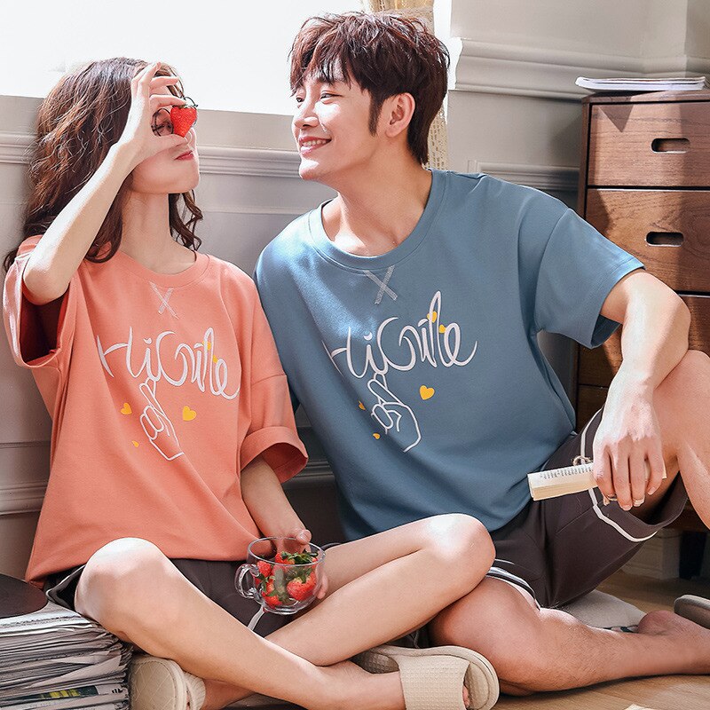 Summer Home Couple Pajamas 2019 Korean