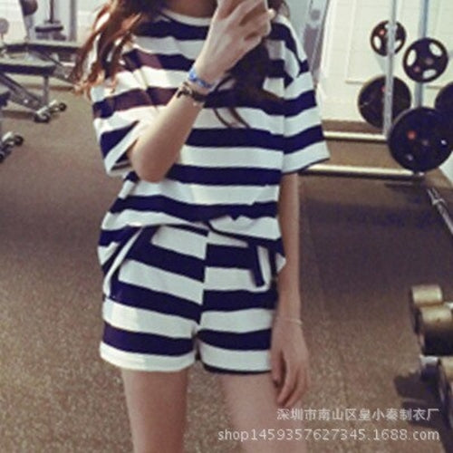 Summer Lovely Stripes Cute Sleepwear Korean