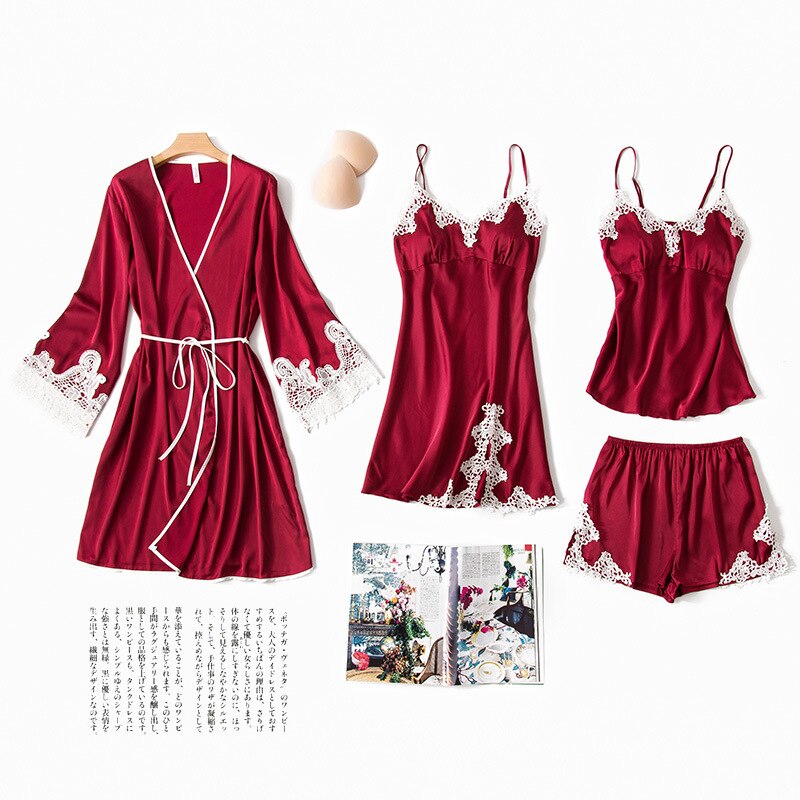 Summer Sexy Spaghetti Strap Robe Pajamas