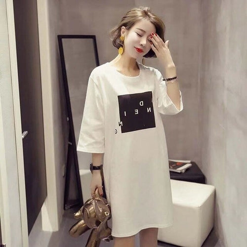 Summer Thin Short Sleeve Loose Long Home