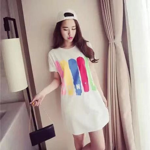 Summer Thin Short Sleeve Loose Long Home