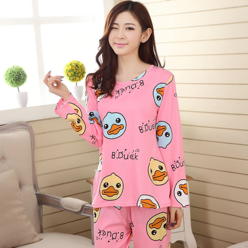 Sweet Style Long Sleeve Nightwear for Women