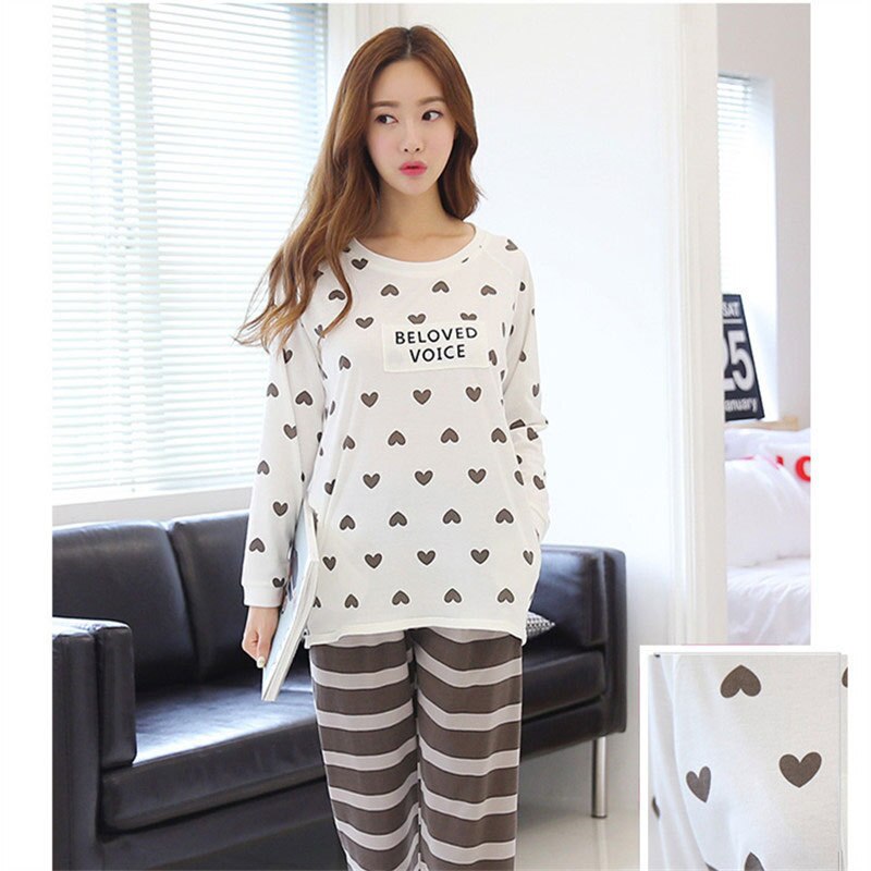 Sweet Style Long Sleeve Nightwear for Women