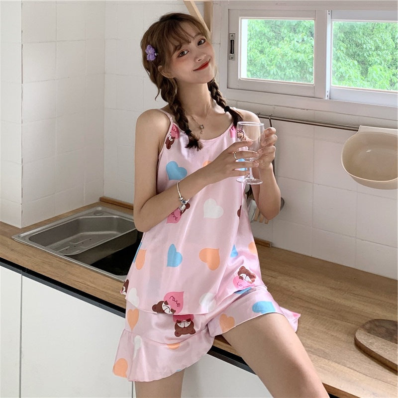 Sweet Style Love Print Cute Sleepwear 2019