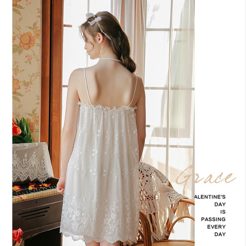 Women Princess Nightdress Summer Court Dress