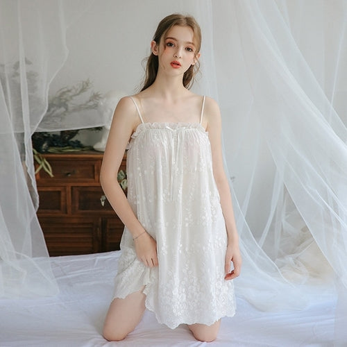 Women Princess Nightdress Summer Court Dress