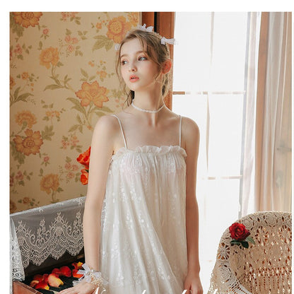 Women Princess Nightdress Summer Court Dress