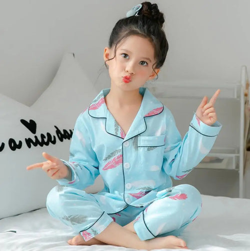 Sping Autumn Baby Girls Clothes Pajamas Sets Boy Pyjamas Kids Homewear