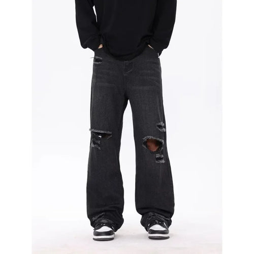 American Retro Jeans with Multiple Pockets for Men. All-season Trendy