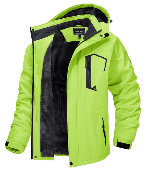 TACVASEN Fleece Lining Mountain Jackets Mens Hiking Jackets Outdoor