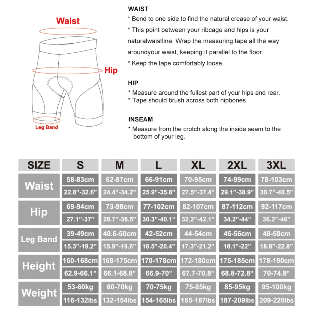 X-TIGER Cycling Underwear 5D Gel Pad Breathable Non-Slip Men Bike