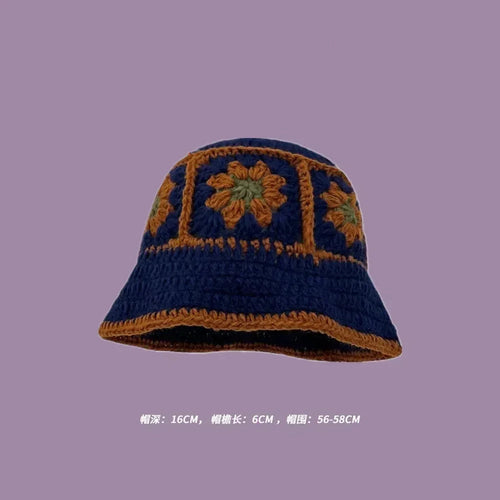 Handmade Knitted Bucket  Hat