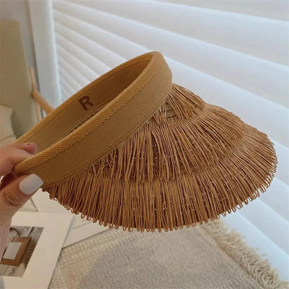 Summer Straw Sun Visor Hat