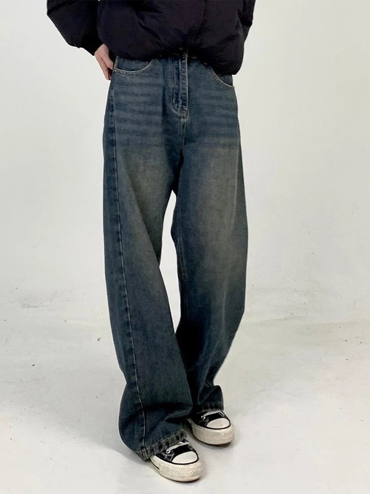 S-3XL Jeans Men Hip Hop Washed Retro Full Length Daily European Style