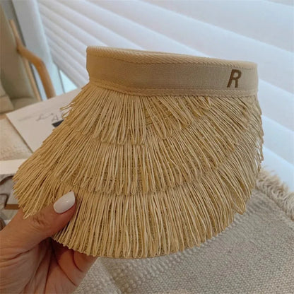 Summer Straw Sun Visor Hat