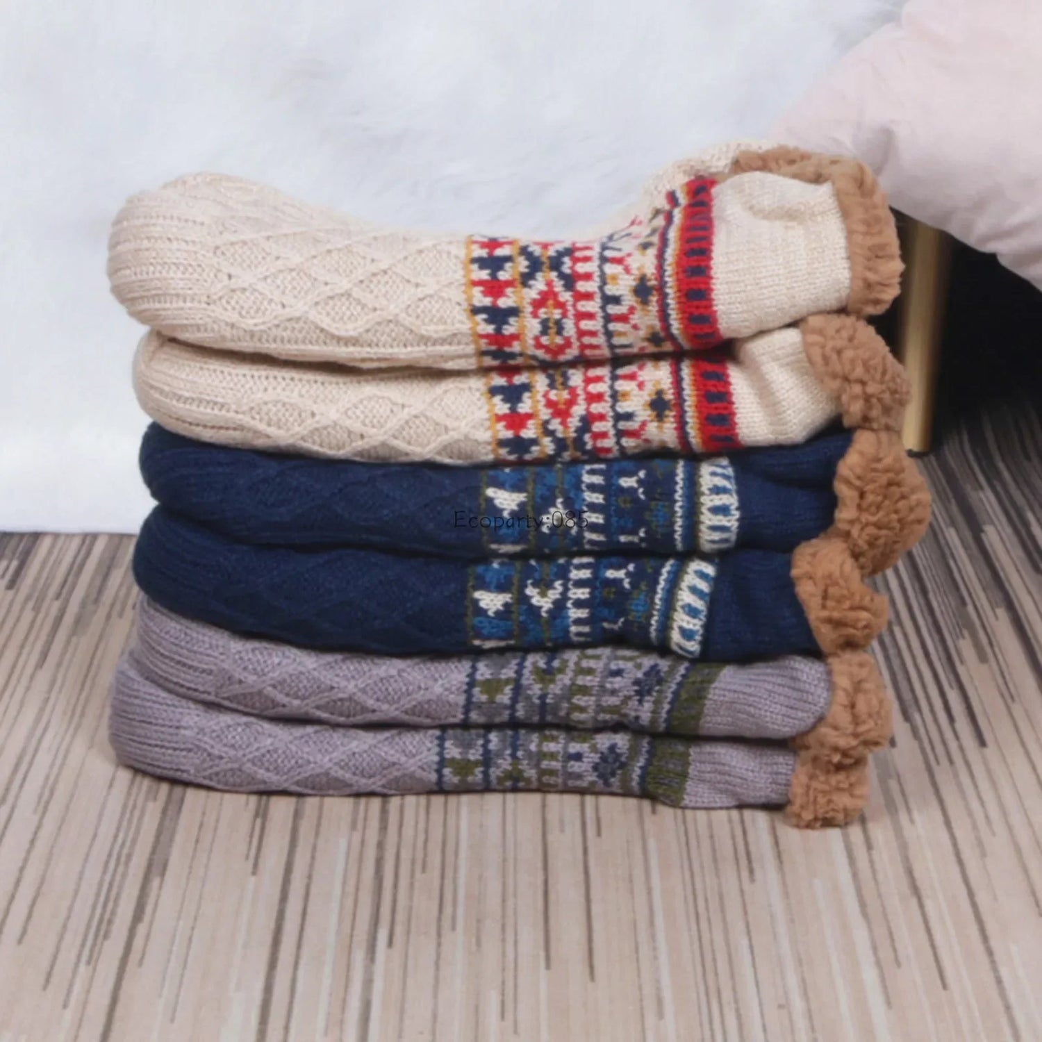 Fall and Winter Floor Socks Home Warm Women Men Socks Snow Socks Sleep