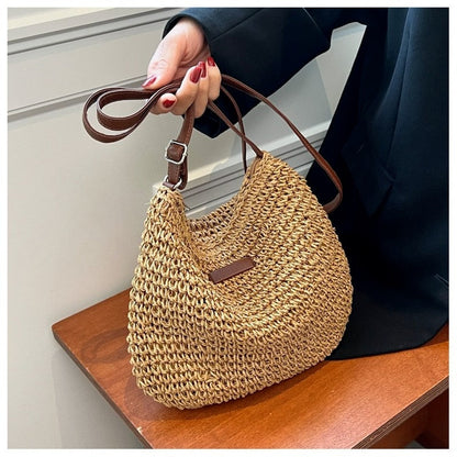 Casual Summer Shoulder Straw Bag