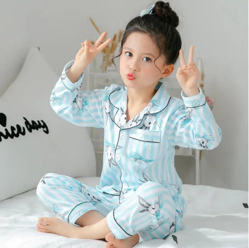 Sping Autumn Baby Girls Clothes Pajamas Sets Boy Pyjamas Kids Homewear