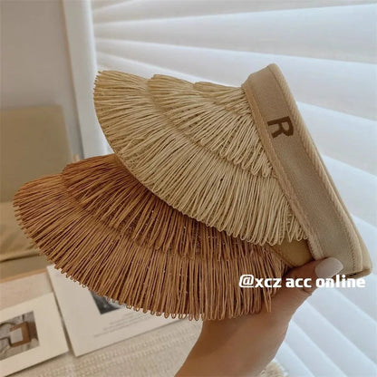 Summer Straw Sun Visor Hat