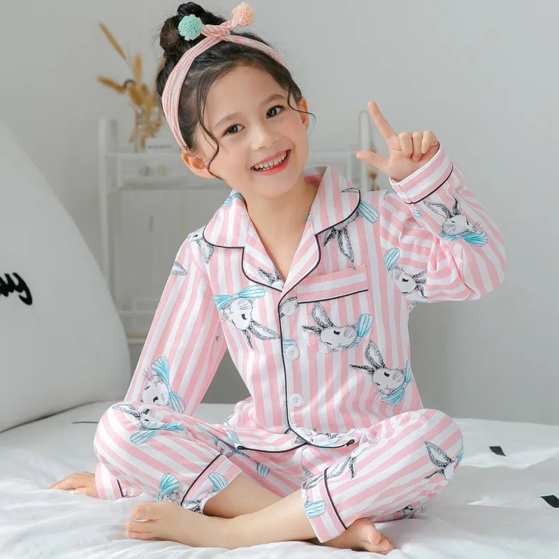 Sping Autumn Baby Girls Clothes Pajamas Sets Boy Pyjamas Kids Homewear