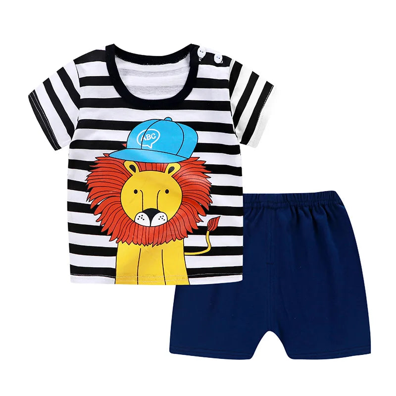 Winnie Pooh Cute Children Tracksuit Summer Clothing Cartoon Fashion