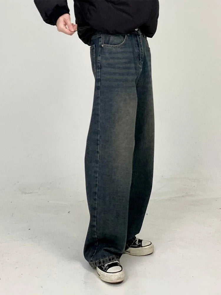 S-3XL Jeans Men Hip Hop Washed Retro Full Length Daily European Style