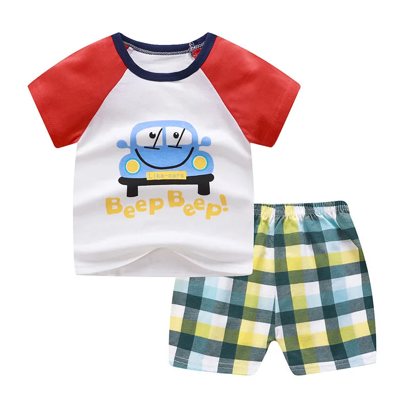 Winnie Pooh Cute Children Tracksuit Summer Clothing Cartoon Fashion