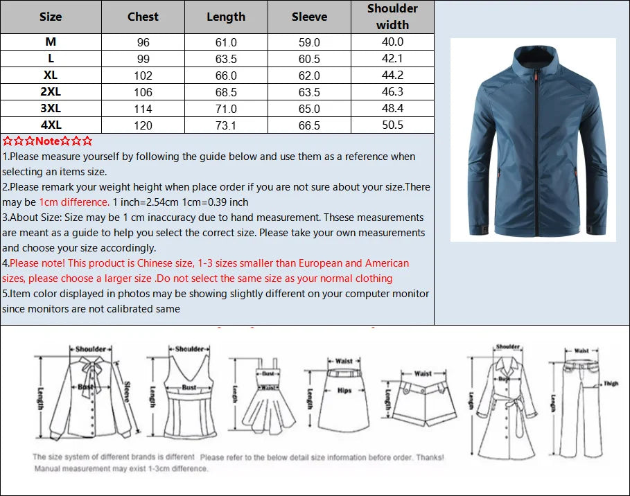 Sunscreen Coats Men&