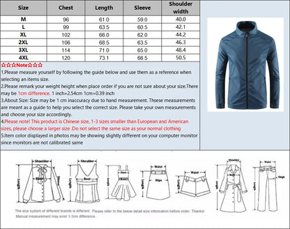 Sunscreen Coats Men&