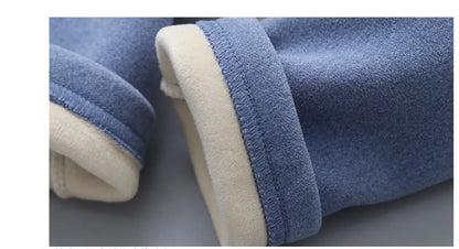 New 2024 Autumn Winter Kids Thicken Warm Pajamas Baby Boys Girls