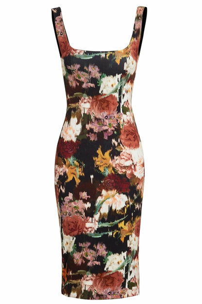 Sleeveless Floral Bodycon Dress