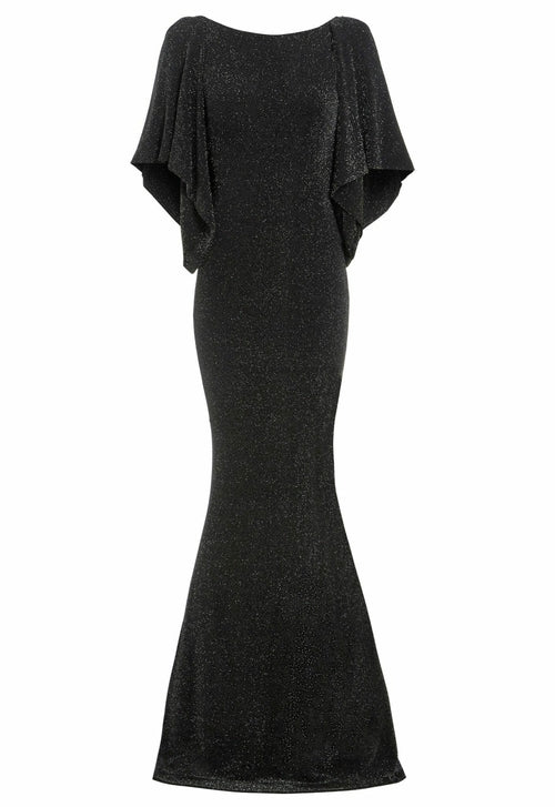 Black Cowl Back Gown