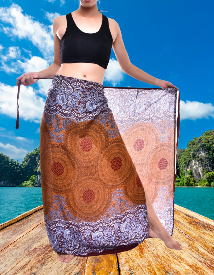 Bohotusk Brown Sun Glow Sarong Super Soft 150cm x 110 cms