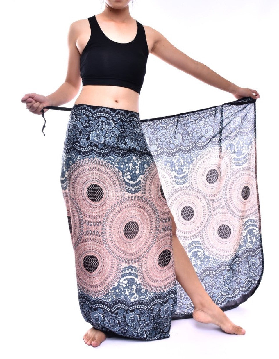 Bohotusk Light Pink &amp; White Sun Glow Sarong Super Soft 150cm x 110cm