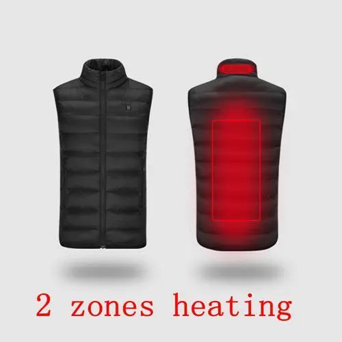 9 Areas Heated Vest Jacket USB Men Winter Electrically Heated Thermal