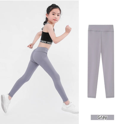 Spring Autumn Girl Pants Black Cotton Spandex Bobbi Running Yoga Pants