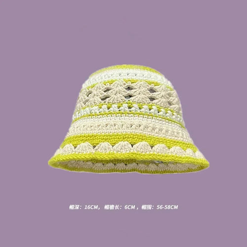 Handmade Knitted Bucket  Hat